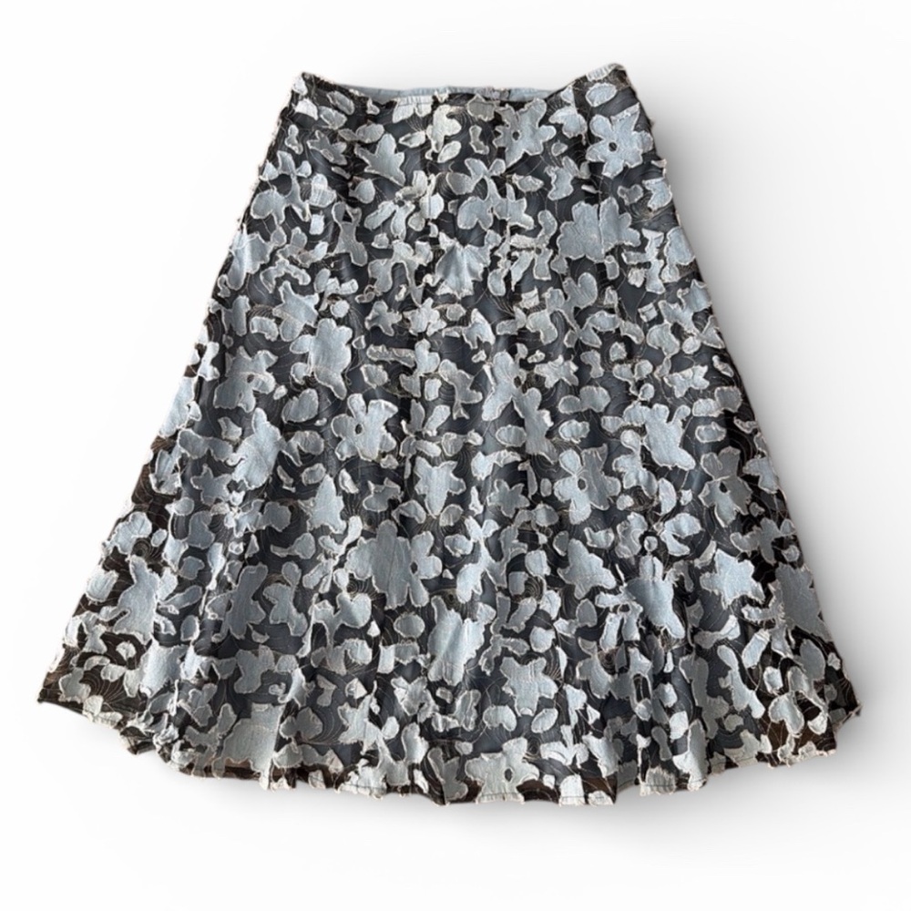 Peck & Peck Skirt Floral Appliqué Lacey Festival Y2K‎ size small